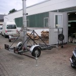 Mast auf Anhänger