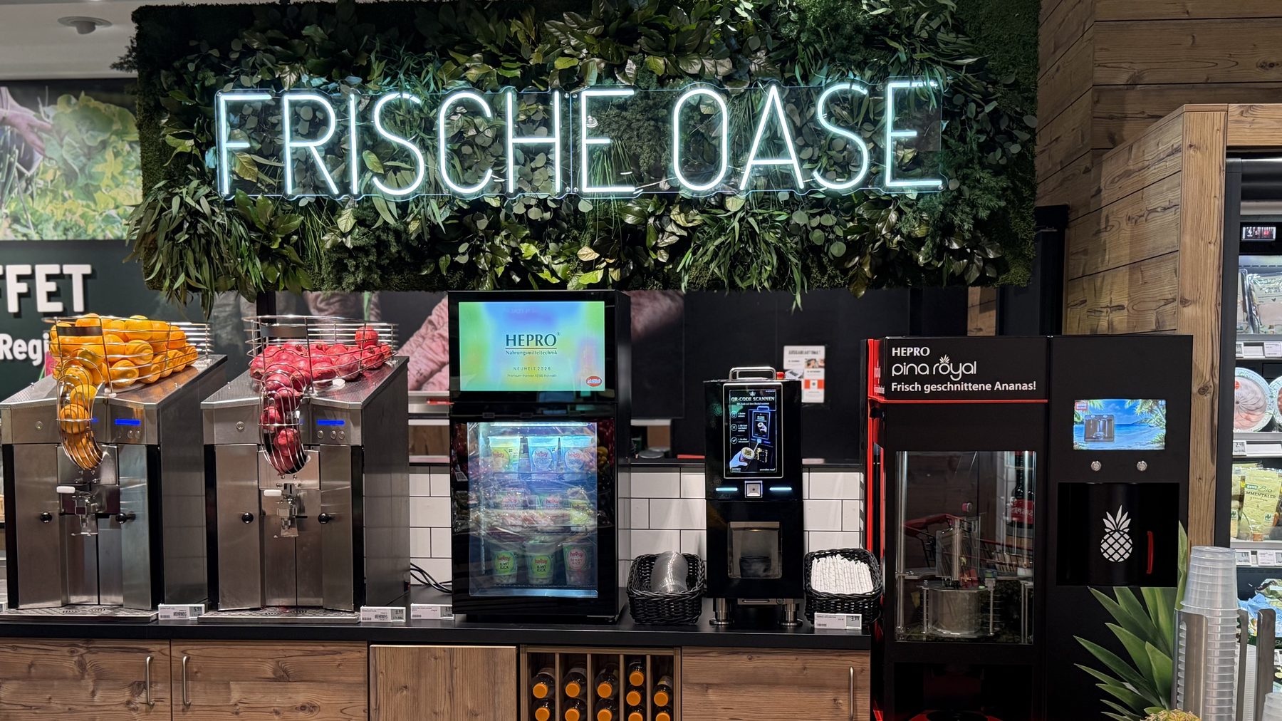 Frische Oase: HEPRO machines in a joint counter in