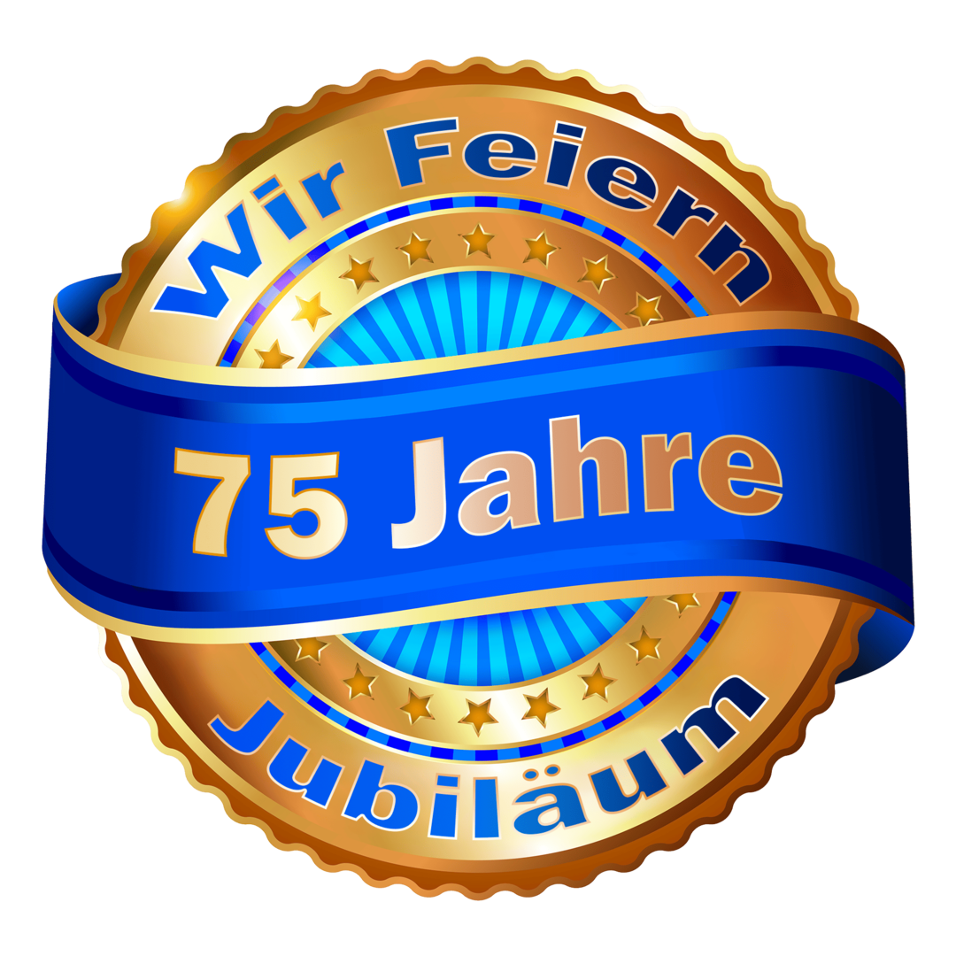 75 Jahre Elektro Obergünner Jubiläumssiegel
