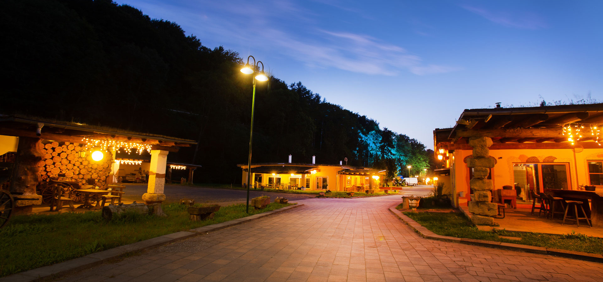 Mühlenterrasse im Sommer