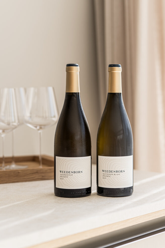 Reserve-Flaschen: Sauvignon Blanc und Chardonnay