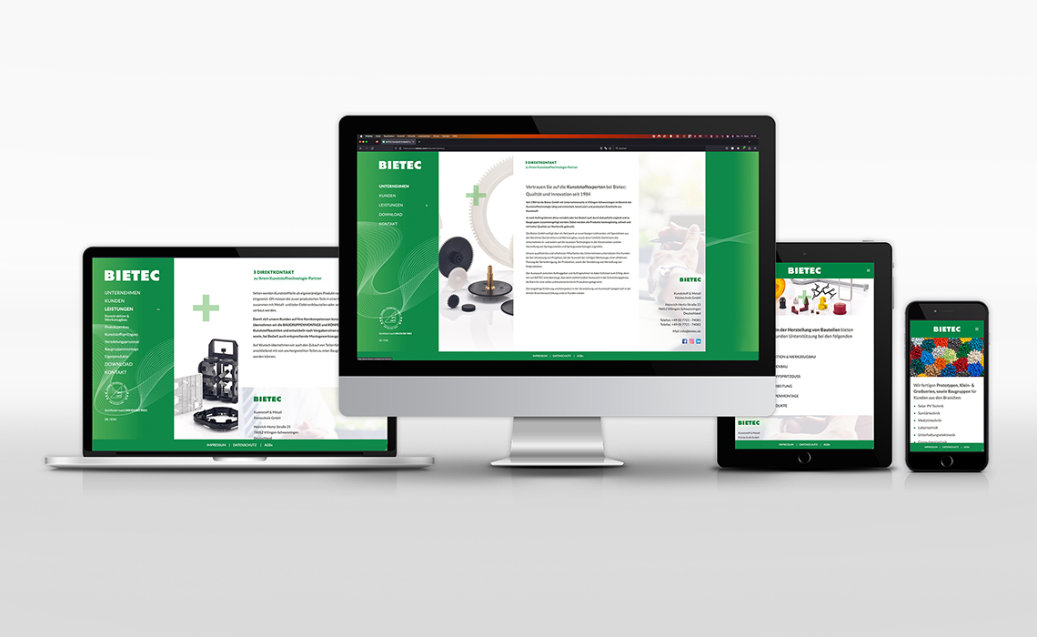 BIETEC Kunststoff & Metall Feintechnik GmbH – Website
