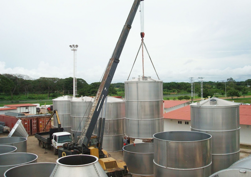 Rohmaterialsilo (Stahlkonstruktion)