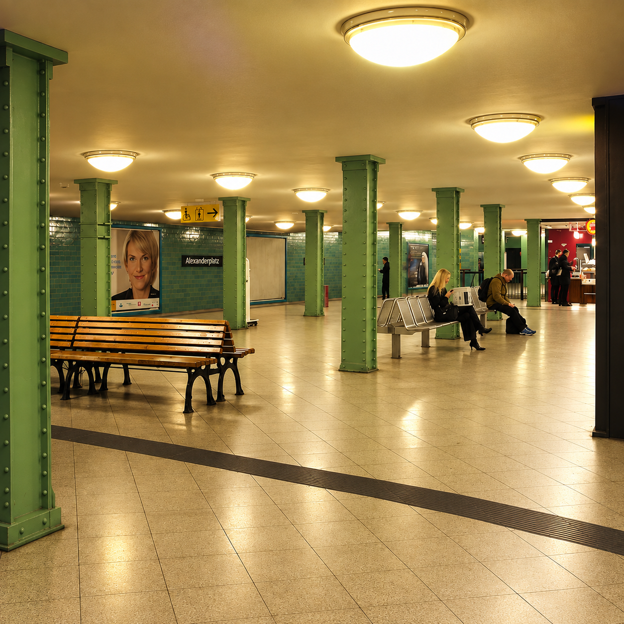 Decken- und Hängeleuchten U-Bahnhof Alexanderplatz
