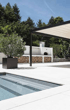 Glasdach/Pergola-Anlage über Poolbereich