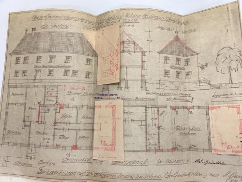 Bauplan Anbau 1933