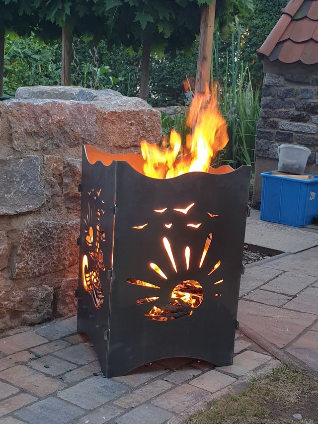 Feuerkorb Motiv Leuchtturm