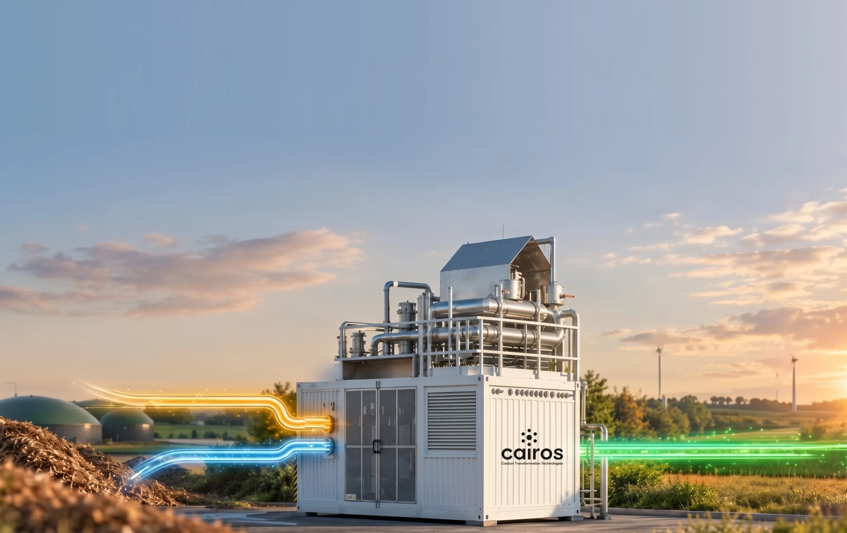 CAIROS-Methanisierungsanlage mit Synthesegas- und Wasserdampfzufuhr