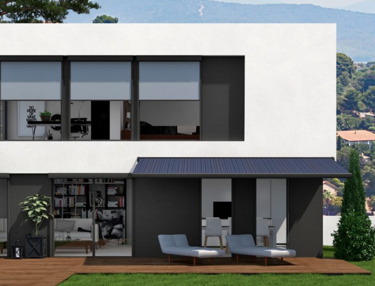 Markise K in Architektur integriert