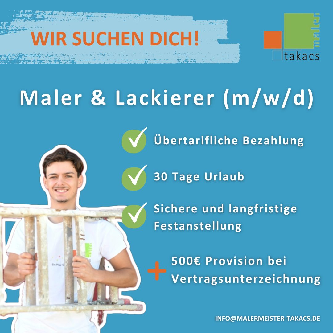 Stellenausschreibung Maler und Lackierer