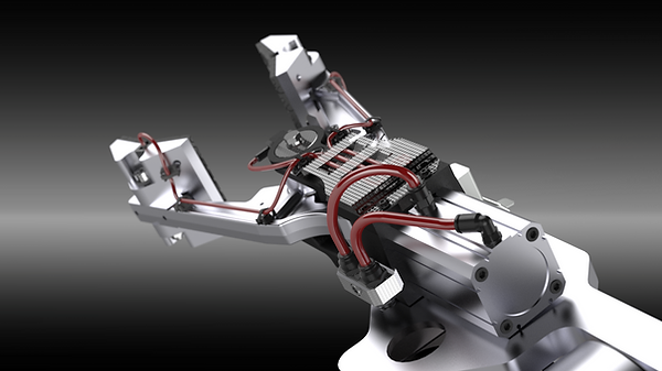 Pneumatischer Greifer auf Roboter
