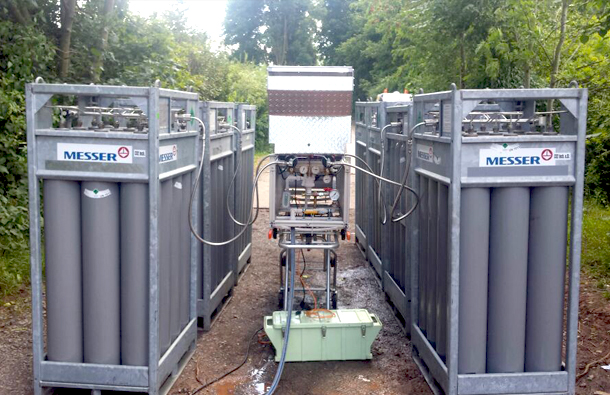 CO2 gassing for carbonisation