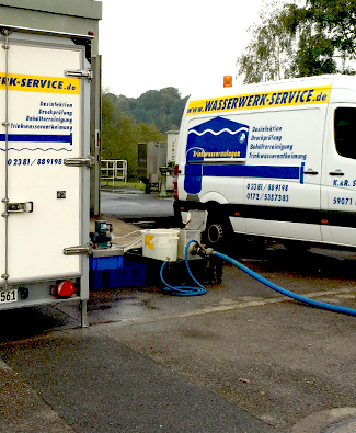 Mobile drinking water degermation unit