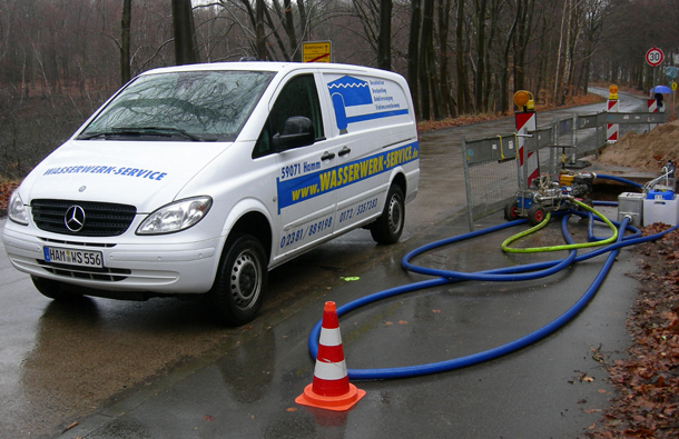 Mobile drinking water degermation