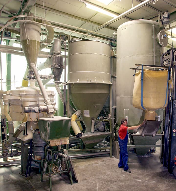 Verarbeitung der Feingüter auf Extrudern