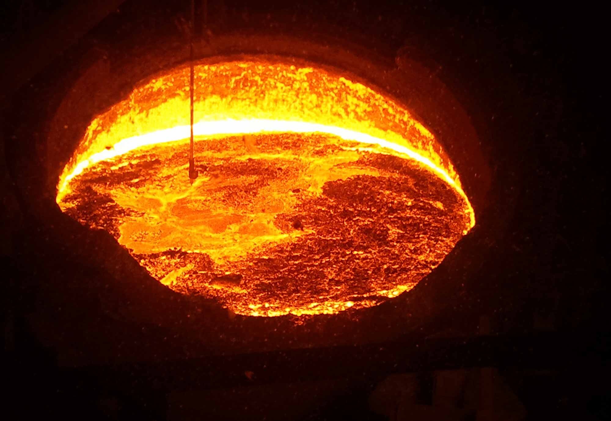 Flüssigphase – Schmelzen von Metall