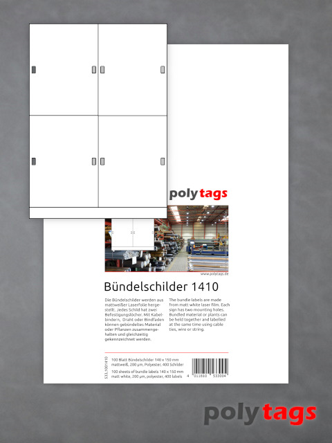 PET-Bündelschilder 1410