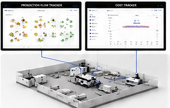 MES-Dashboards für Durchfluss und Kosten