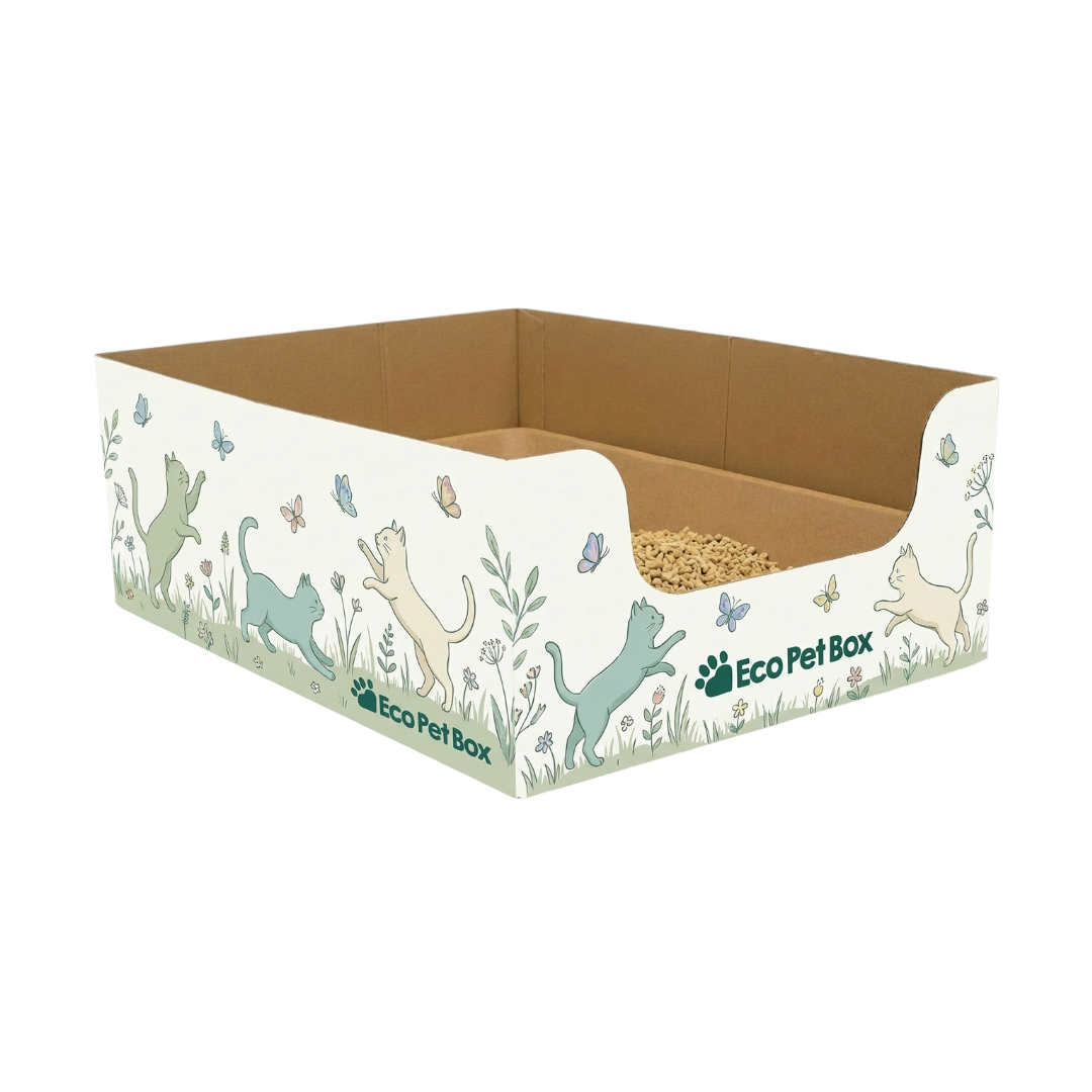 Disposable cat litter box with high walls, 3-pack