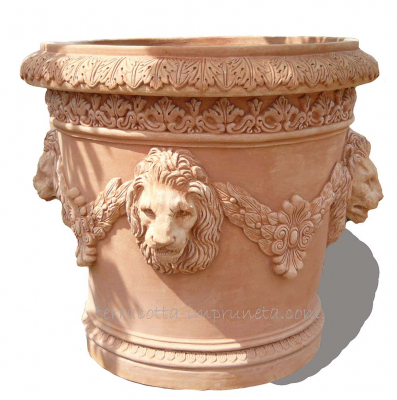 Vaso maschera – Vase mit Löwenköpfen