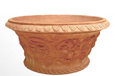 Fioriera – verzierte Terracotta-Schale