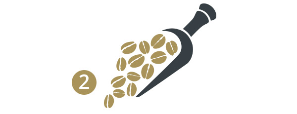 Schonend geröstete Kaffeebohnen
