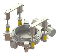 ZCV DN 250, 4-fach verriegelt, pneumatisch mit Federhub