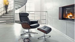 Armchair with walnut shell