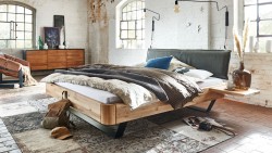 Solid wood bed