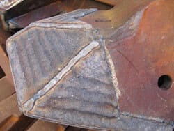 Panzerauftragung an verschlissenem Bauteil