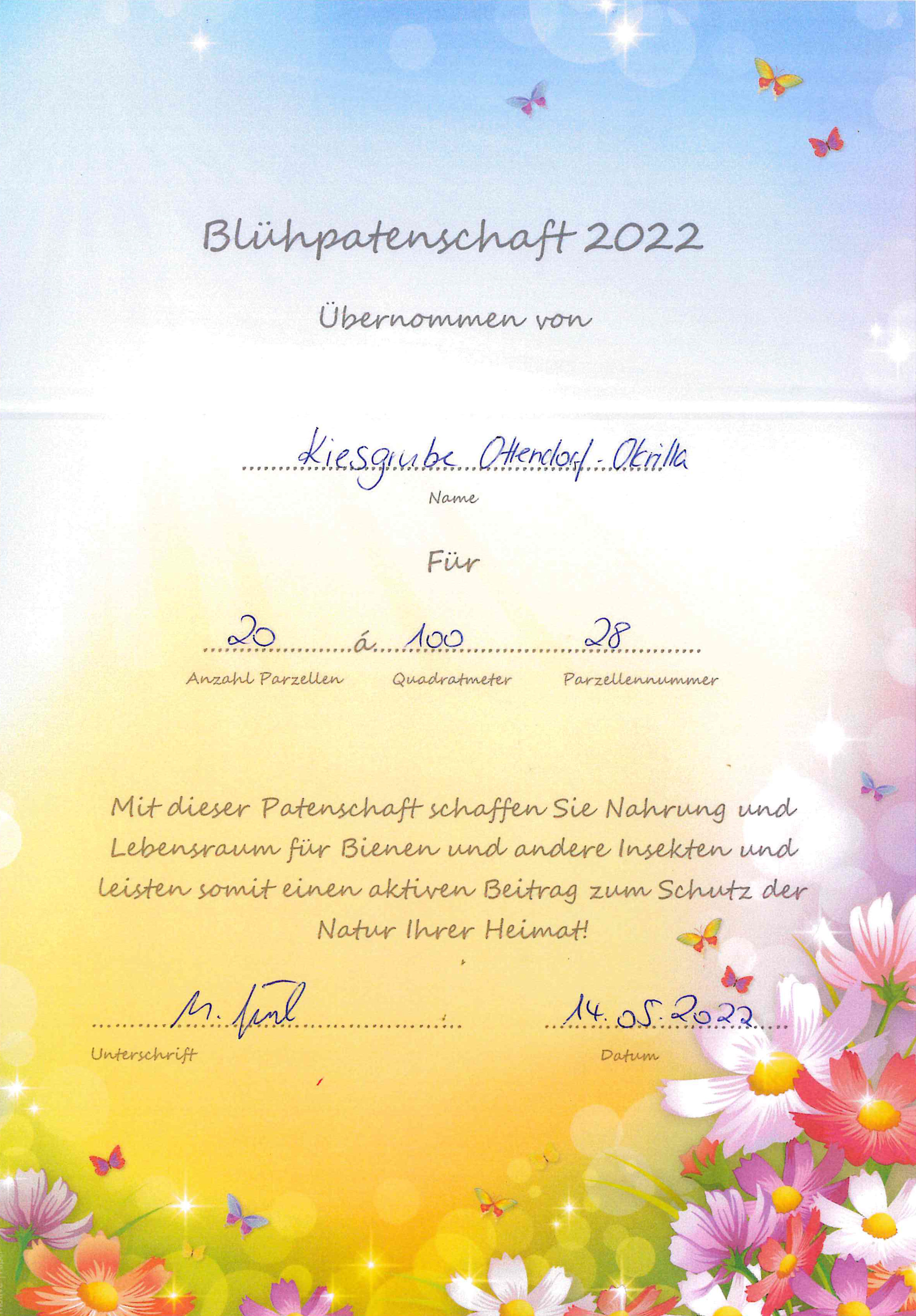 Urkunde Deutscher Nachhaltigkeitspreis 2022