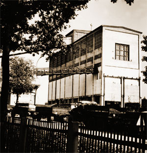 Historische Aufnahme des Kieswerks