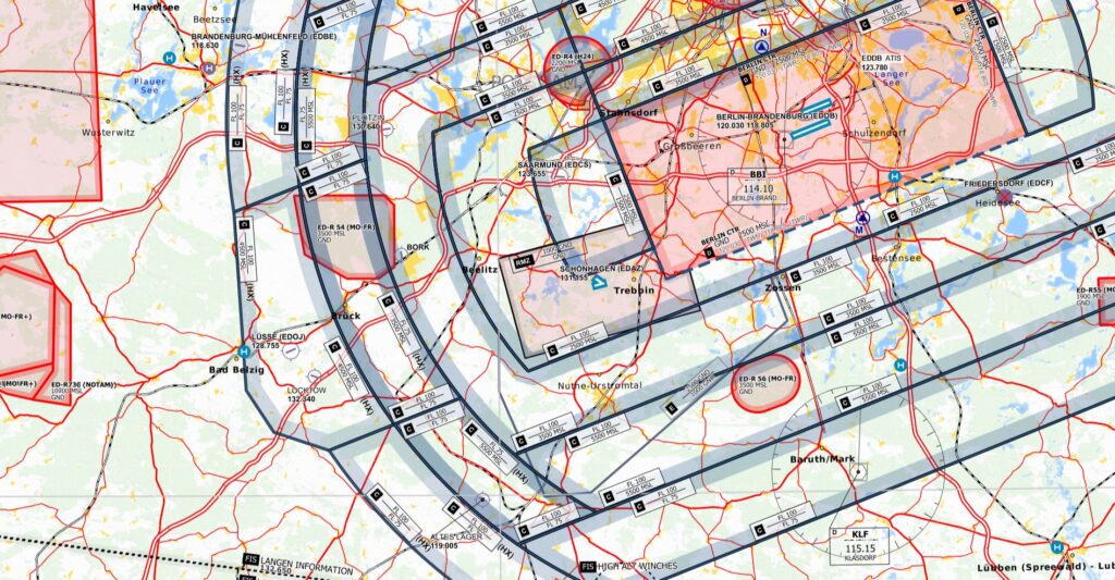 Anflugkarte Flugplatz Schönhagen (EDAZ)