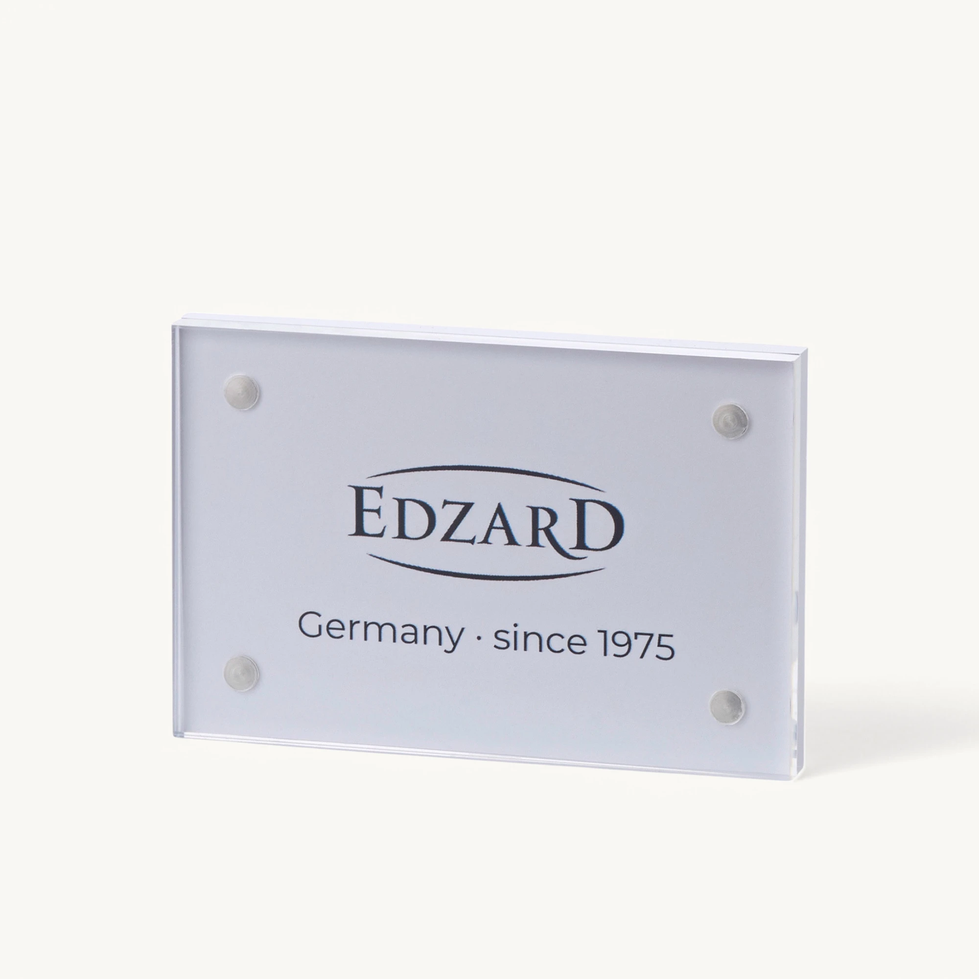 EDZARD Markenaufsteller Acryl 6x9 cm