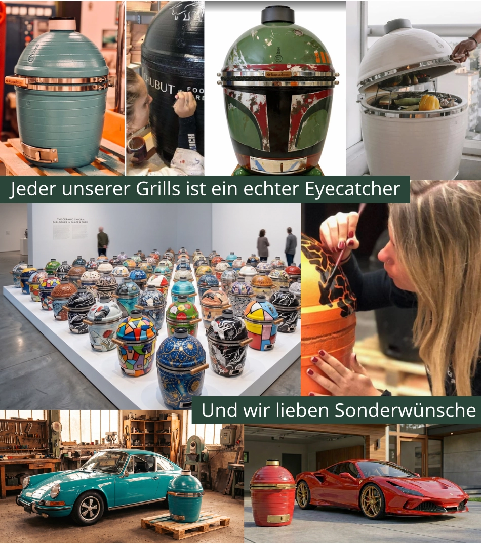 Individuell gestalteter Kamado (Kamado Art)