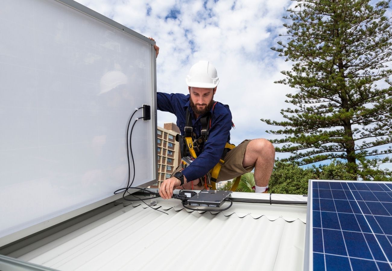 PV-Testing an einem Solarmodul