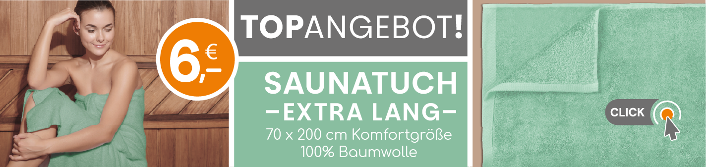 Saunatuch extra lang in Minzgrün