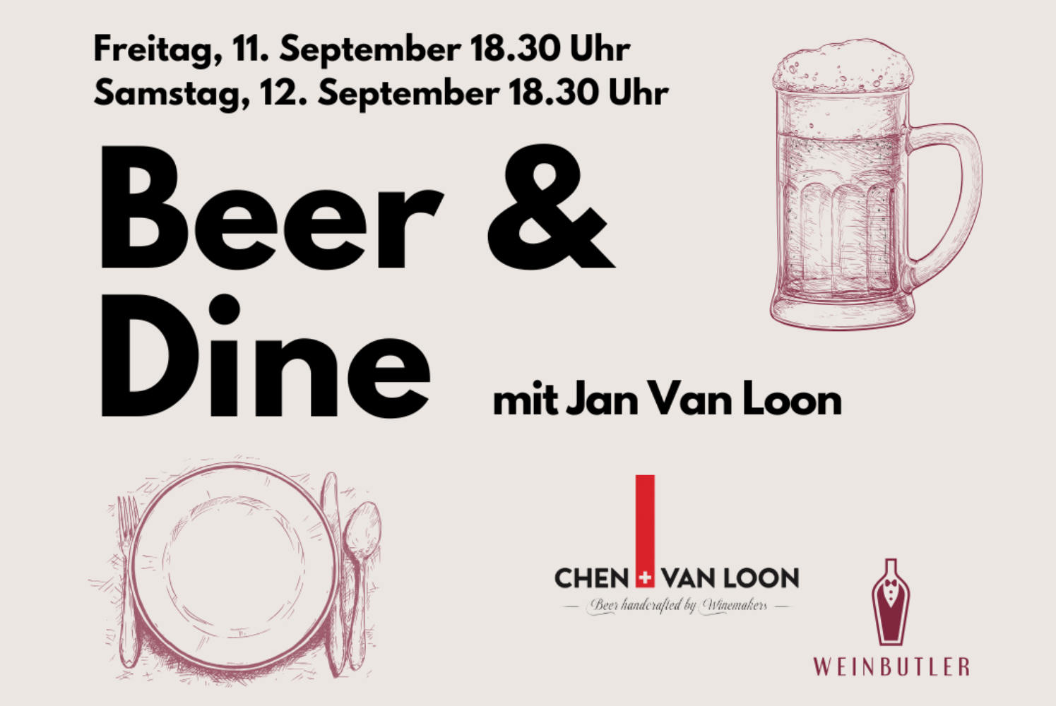 Beer & Dine beim Wein-Butler