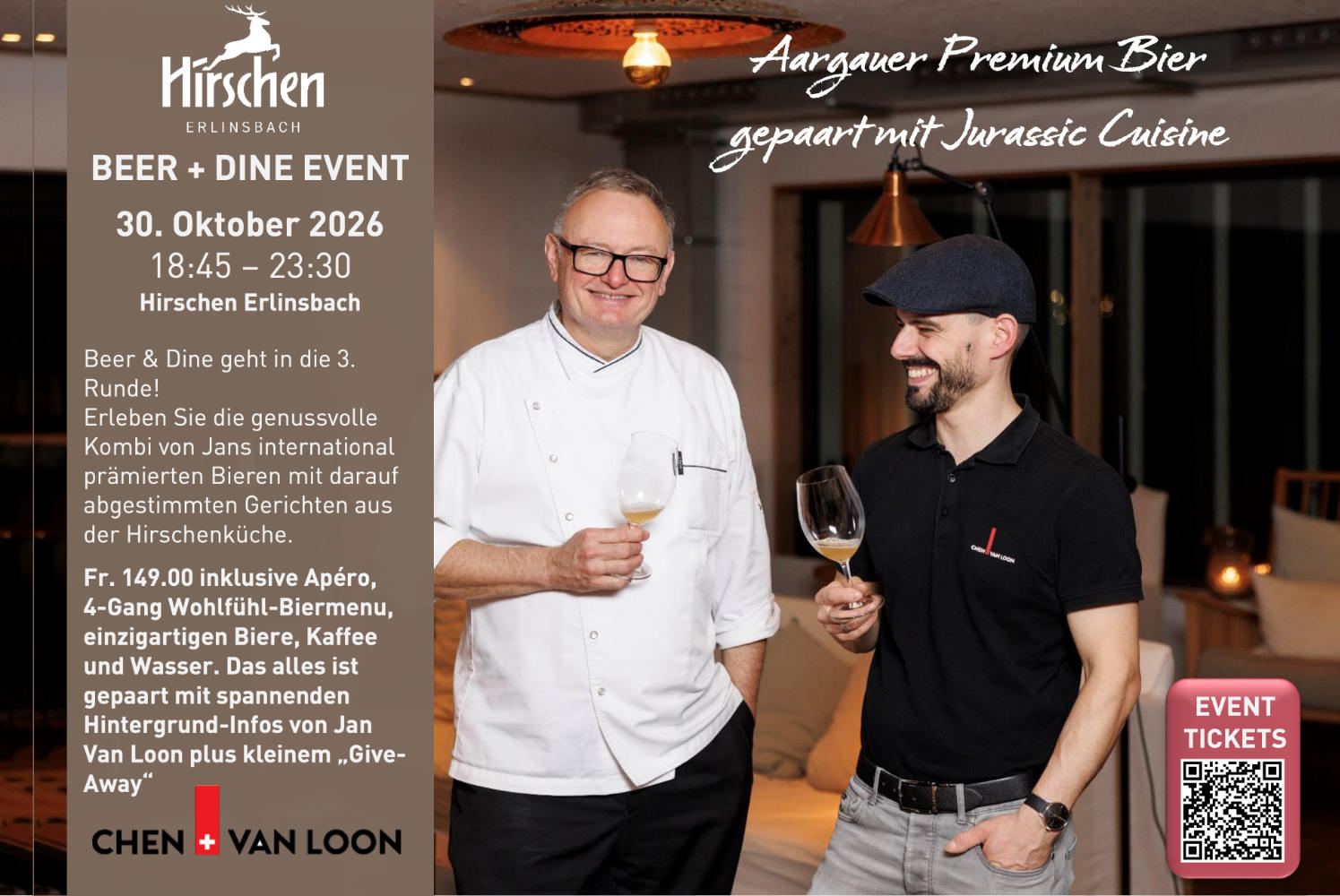 Beer & Dine Hirschen Erlinsbach 2026