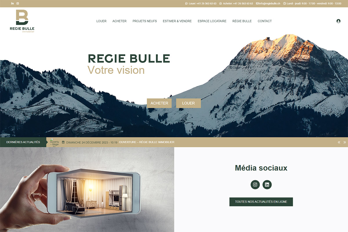 Web-Referenz Regiebulle.ch