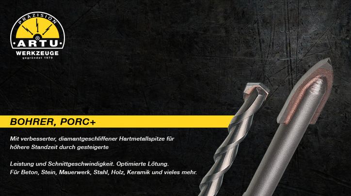 Allround-Bohrer mit hitzebeständiger Hartmetallspitze