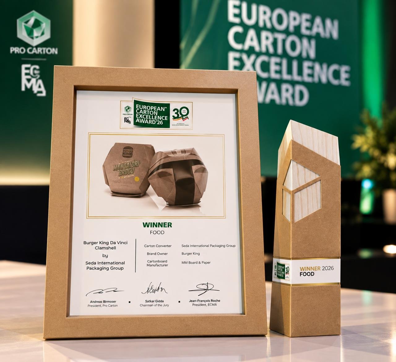 European Carton Excellence Award 2026 for the Da Vinci Clamshell (2026)