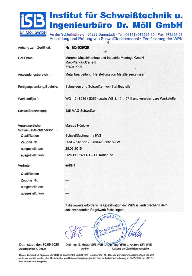 Montage / Instandsetzung