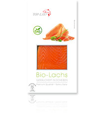 TOP-LAX Original Bio-Räucherlachs, Verpackung