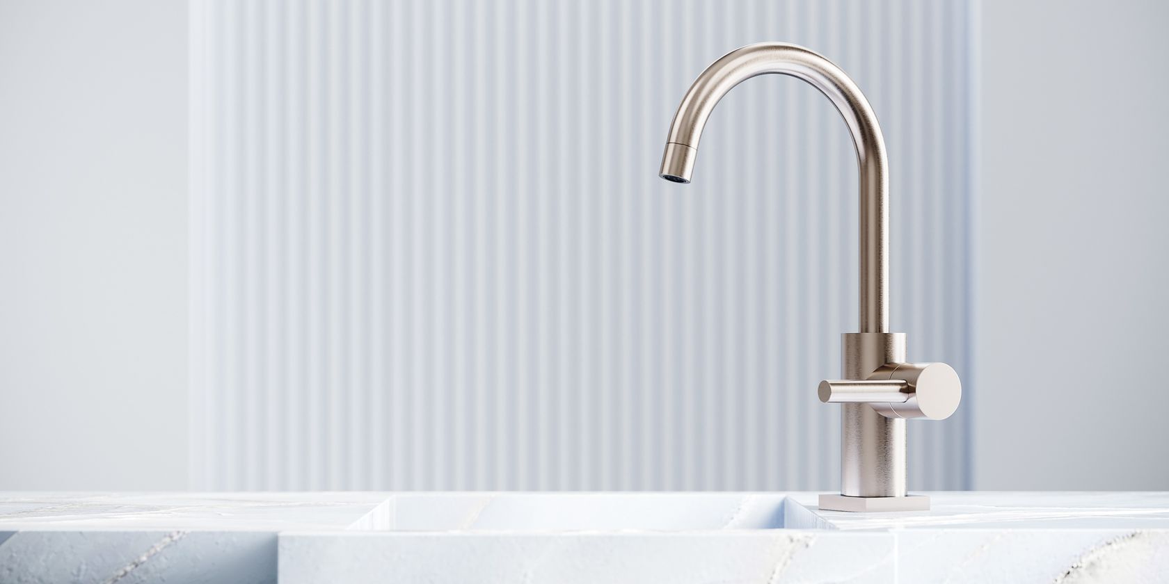 1-Hand-Hebelmischer Charleston Square in Platin matt
