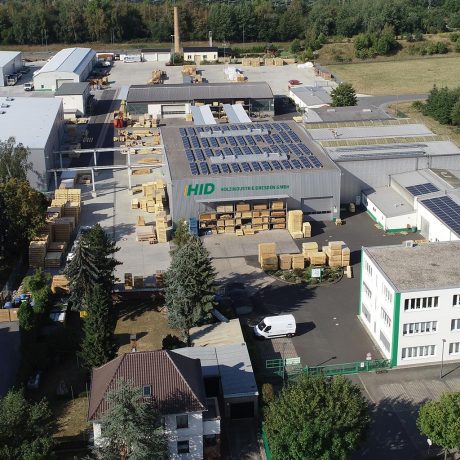 Firmensitz Heidenau aus der Luft