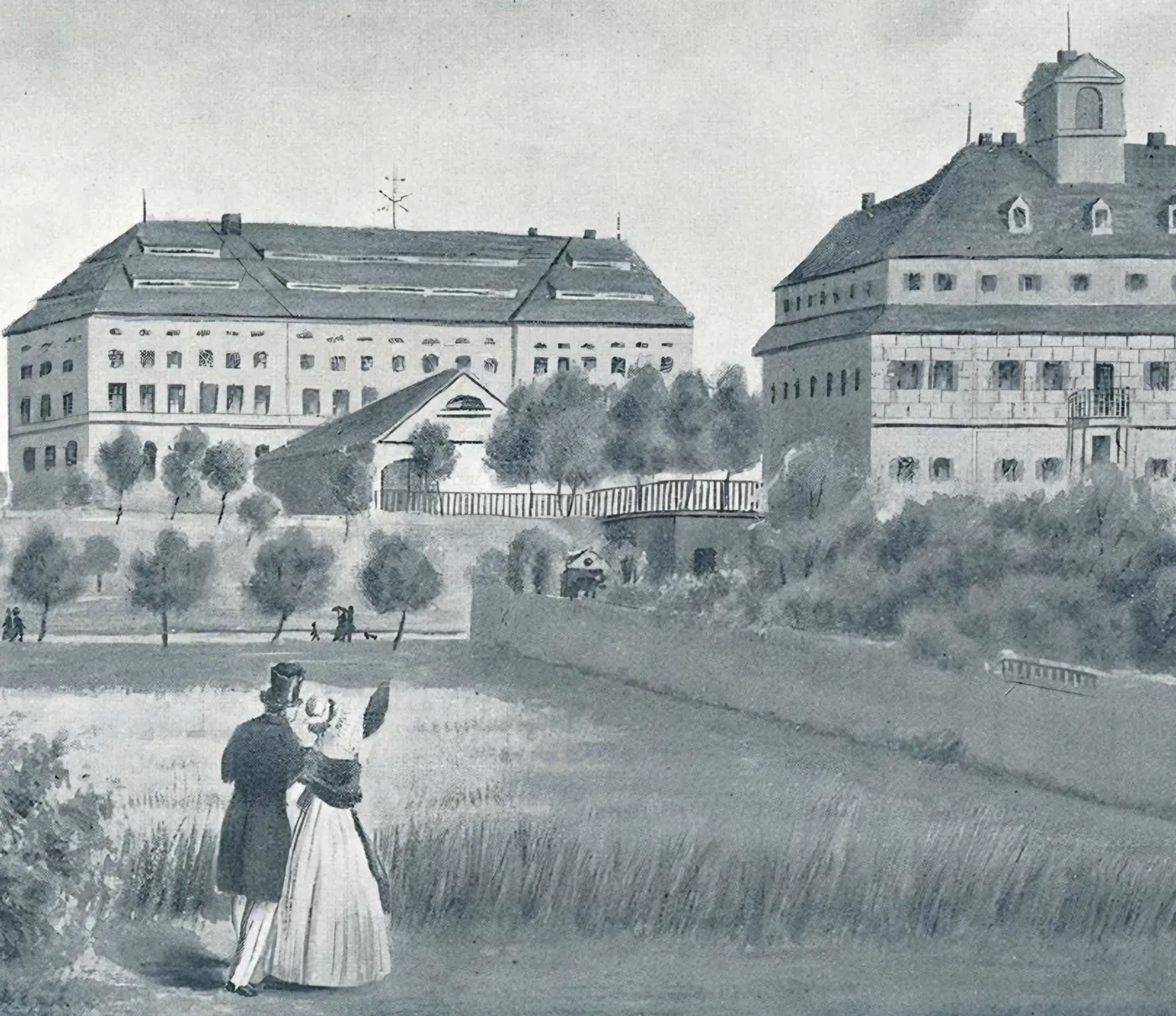 Historische Feldschlößchen Brauerei in Dresden