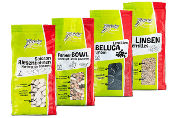 Hülsenfrüchte (Soja, Bohnen, Linsen, Erbsen, Kichererbsen)