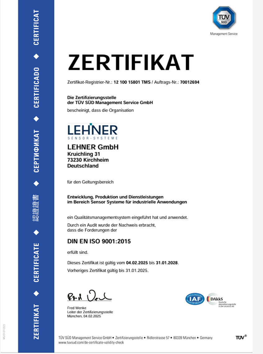 ISO 9001:2015-Zertifizierung erneuert