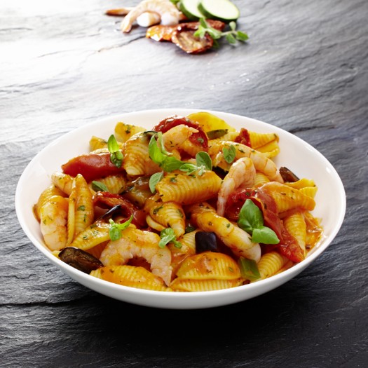 Pasta mit Garnelen